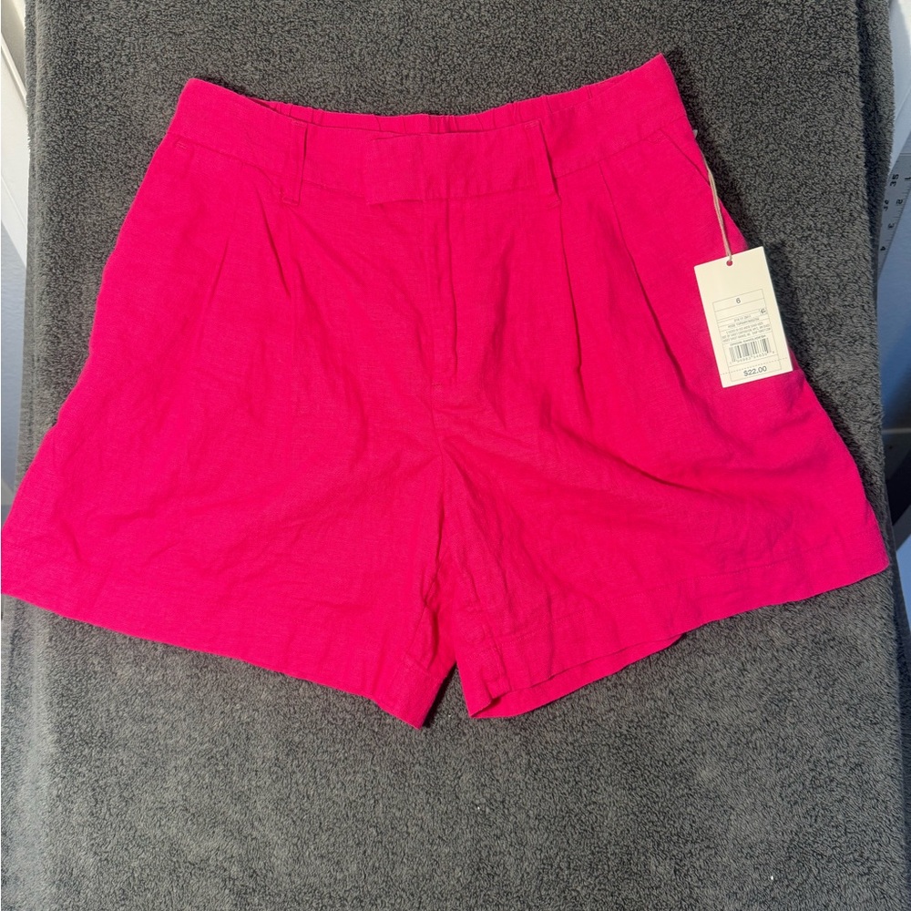 A New Day Vibrant Pink‎ Women's LinenShorts